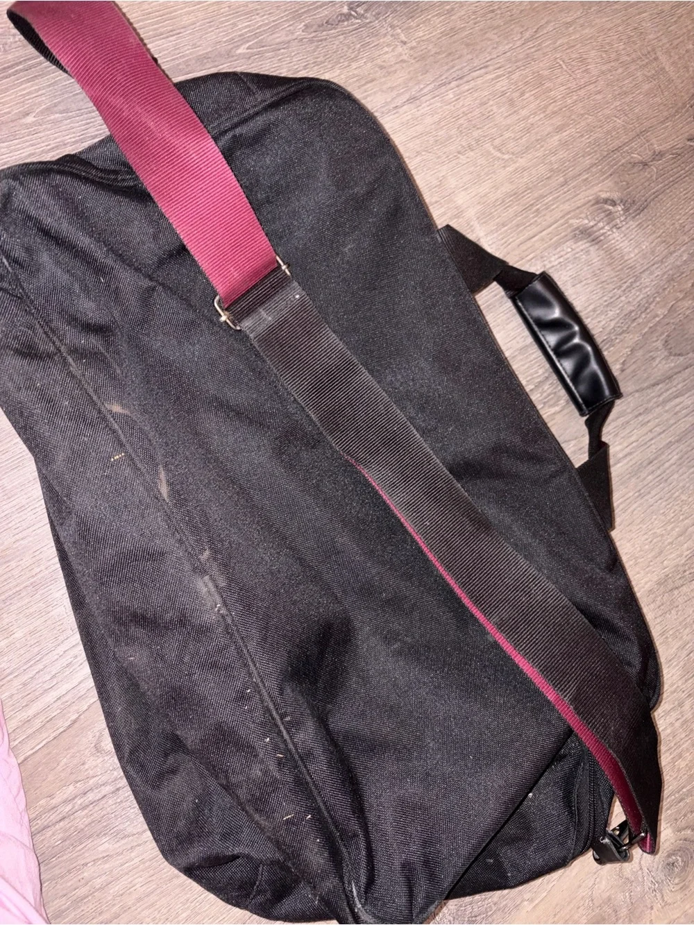 Givenchy Black Duffel with Burgundy Handles